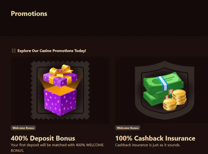 BetCave Casino bonuses